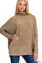 Load image into Gallery viewer, BRUSHED MELANGE HACCI TURTLENECK SWEATER
