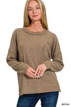 Load image into Gallery viewer, RIBBED BRUSHED MELANGE HACCI SWEATER WIT
