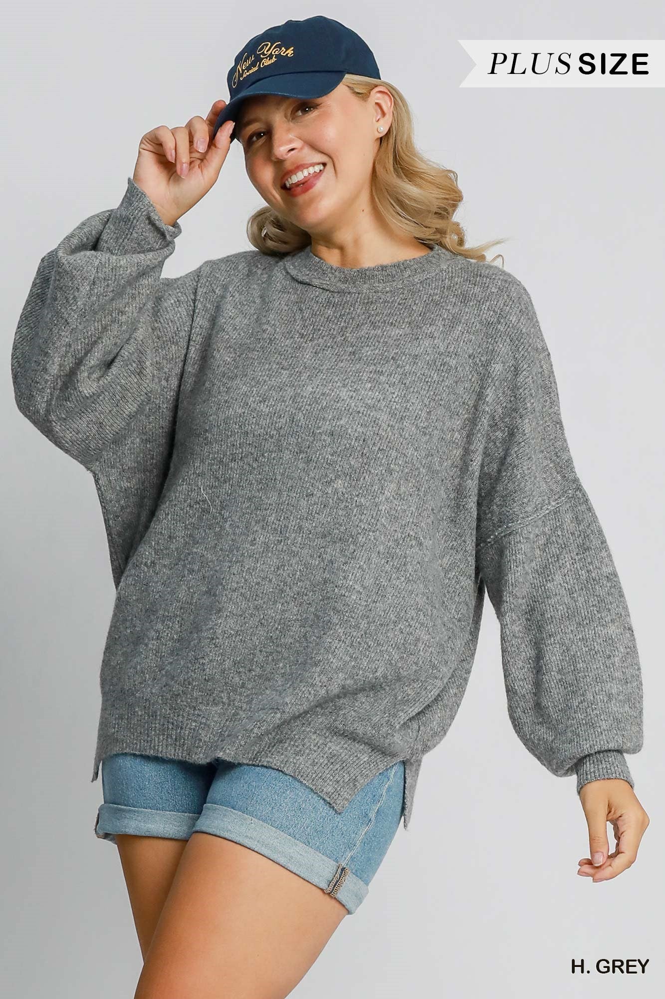 PLUS Wool Blend Loose Fit Pullover