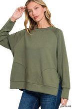 Load image into Gallery viewer, SCUBA ROUND NECK PULLOVER WITH SIDE SLIT
