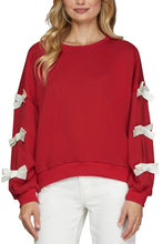 Load image into Gallery viewer, LONG SLEEVE SWEATSHIRT TOP WITH TIED RIB
