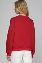 Load image into Gallery viewer, LONG SLEEVE SWEATSHIRT TOP WITH TIED RIB
