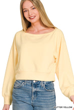 Load image into Gallery viewer, Scuba Cropped Boat Neck Pullover
