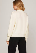 Load image into Gallery viewer, LONG SLEEVE SEQUIN RIBBON SWEATER TOP
