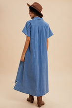 Load image into Gallery viewer, Mineral Washed Oversized Midi Dress
