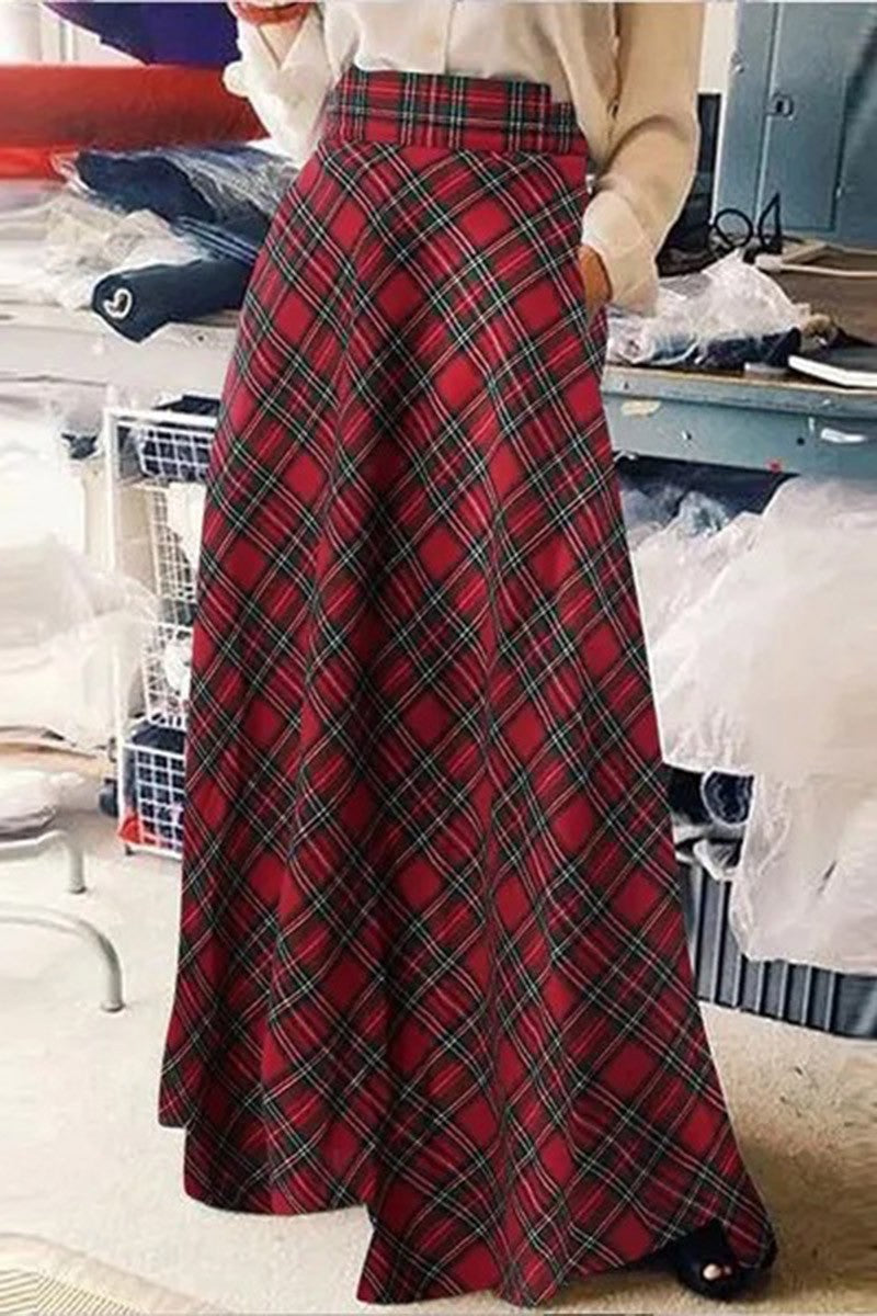 Plaid Maxi Skirt