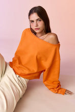 Load image into Gallery viewer, Off Shoulder Cropped Sweatshirt
