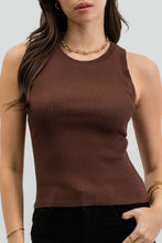 Load image into Gallery viewer, Round Neck Sweater Knit Tank Top
