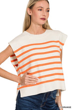 Load image into Gallery viewer, OVERSIZED CREW NECK STRIPE SWEATER VEST
