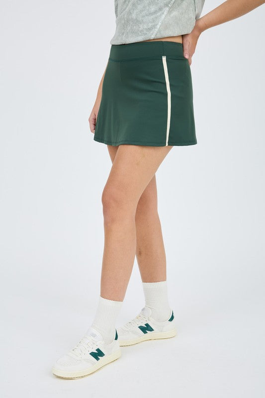 HIGH WAIST MINI TENNIS SKIRT WITH SHORTS