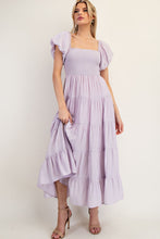 Load image into Gallery viewer, Puff Sleeve Tiered Maxi Dress
