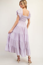 Load image into Gallery viewer, Puff Sleeve Tiered Maxi Dress
