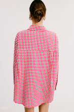 Load image into Gallery viewer, Oversized Gingham Button Down Shirt

