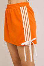 Load image into Gallery viewer, Bow Detail Track Mini Skirt
