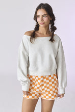 Load image into Gallery viewer, Off Shoulder Cropped Sweatshirt
