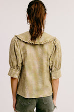 Load image into Gallery viewer, Plaid Pointed Collar Blouse
