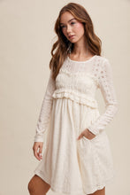 Load image into Gallery viewer, Delicate Lace Long-Sleeve Mini Dress
