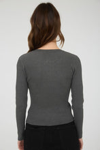 Load image into Gallery viewer, Snap Button Down Round Neck Knit Cardiga

