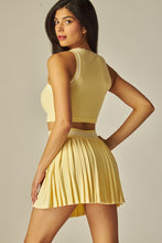 Load image into Gallery viewer, Varsity Stripes Pleated Tennis Mini Skir
