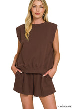 Load image into Gallery viewer, French Terry Sleeveless Top Shorts Set
