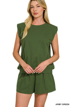 Load image into Gallery viewer, French Terry Sleeveless Top Shorts Set
