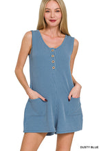 Load image into Gallery viewer, CORDED RIB SLEEVELESS ROMPER WITH POCKET
