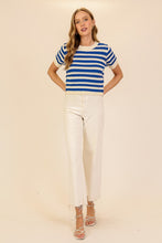 Load image into Gallery viewer, Stripe Short Sleeve Sweater
