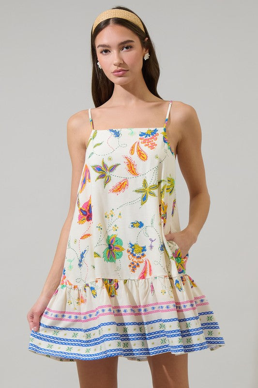 Miraflor Jenny Shift Mini Dress