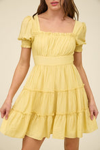 Load image into Gallery viewer, Square Neck Smocked Detail Tiered Mini D
