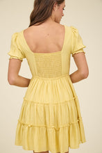 Load image into Gallery viewer, Square Neck Smocked Detail Tiered Mini D
