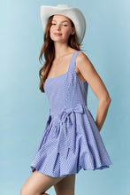 Load image into Gallery viewer, Gingham Front Bow Detail Bubble Hem Mini
