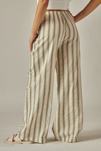 Load image into Gallery viewer, Striped Relaxed Wide Leg Linen Pants
