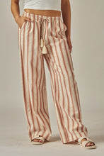 Load image into Gallery viewer, Striped Relaxed Wide Leg Linen Pants
