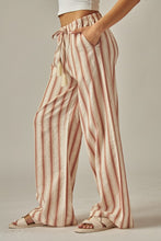 Load image into Gallery viewer, Striped Relaxed Wide Leg Linen Pants

