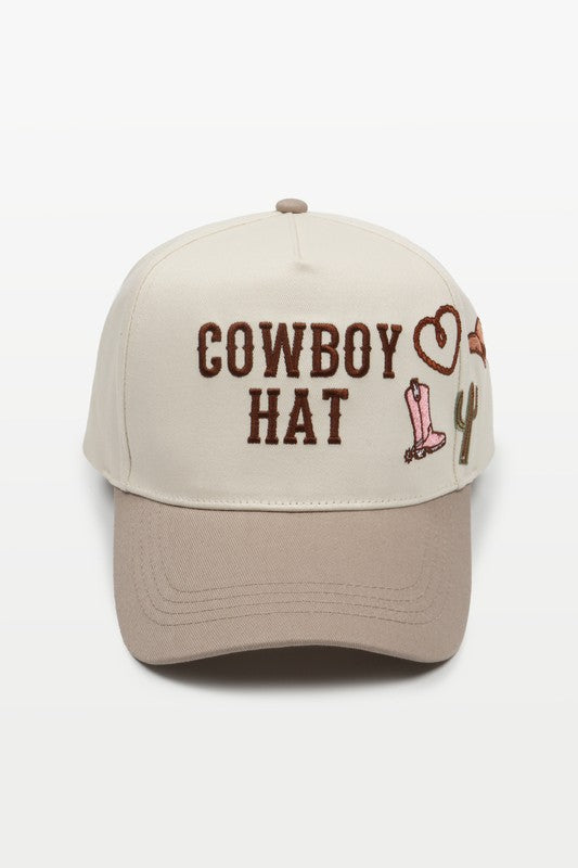 Western Cowboy Hat Icons Embroidery Base