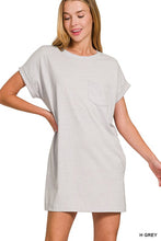 Load image into Gallery viewer, COTTON T-SHIRTS DRESS WITH POCKETS
