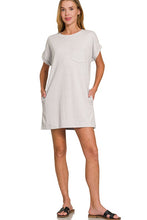 Load image into Gallery viewer, COTTON T-SHIRTS DRESS WITH POCKETS
