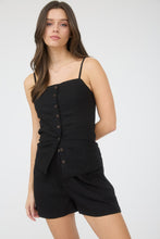 Load image into Gallery viewer, Button Down Spaghetti Strap Linen Top
