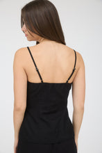 Load image into Gallery viewer, Button Down Spaghetti Strap Linen Top

