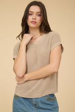 Load image into Gallery viewer, Crew Neck Short Sleeve Crochet Knit Pull
