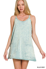 Load image into Gallery viewer, ACID WASHED MINI DRESS WITH BUILT-IN ROM
