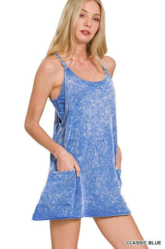acid wash mini dress ACID WASHED MINI DRESS WITH BUILT-IN ROM – Dreams Boutique, LLC