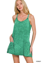 Load image into Gallery viewer, ACID WASHED MINI DRESS WITH BUILT-IN ROM
