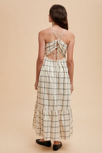 Load image into Gallery viewer, Cotton Grid Print Maxi Dress
