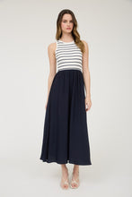 Load image into Gallery viewer, Stripe Tank Sleeveless Mixed Media Midi
