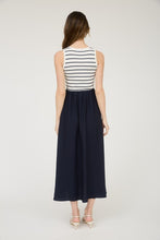 Load image into Gallery viewer, Stripe Tank Sleeveless Mixed Media Midi
