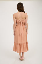 Load image into Gallery viewer, Smocked Ruffle Detail Sleeveless Midi Dr
