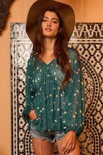 Load image into Gallery viewer, Floral Print Lurex Chiffon Blouse Top
