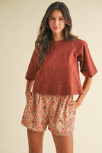 Load image into Gallery viewer, Tie Back Stretch Denim Top
