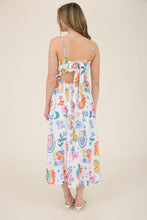 Load image into Gallery viewer, Summer Print Pleated Back Bow Midi Dress
